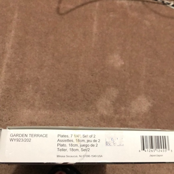 NIB Mikasa Garden Terrace 7 1/4” Plates Set of 2 - Picture 2 of 4